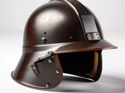 Dented Steel Helmet 3D Model 3D model