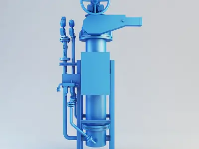 T Type PN pump Low-poly 3D model