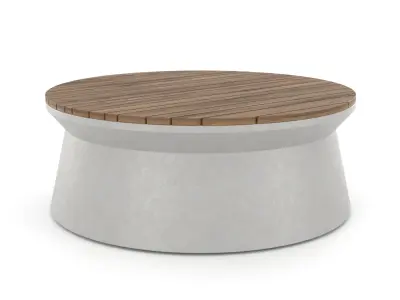 Set Round Concrete CT stool Free 3D model
