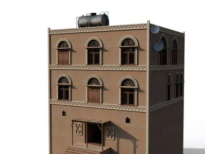 Small Yemen Apartment Low-poly 3D model