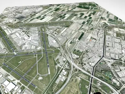 Amsterdam Airport Schiphol 3D model