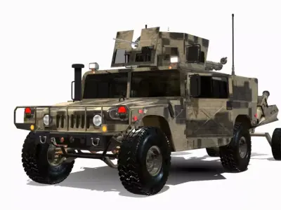 hamvee   Low-poly 3D model