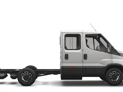 Iveco Daily Crew Cab L2 Chassis 2022 3D model