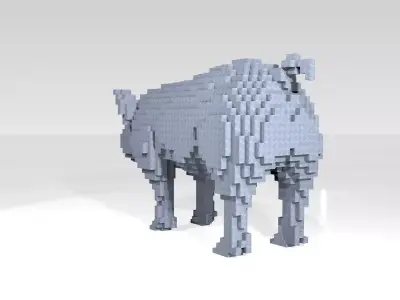 Pig Voxel 3D model