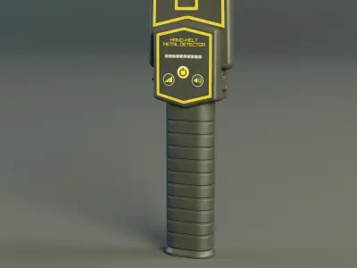 Handheld Metal Detector PBR Low-poly 3D model