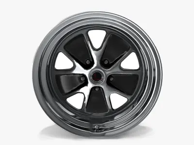 Legendary Wheel Co Styled Alloy Wheel Cahrcoal Machined 3D model