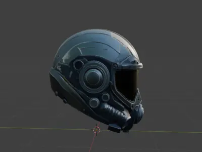 Combat Helmet Game-Ready 3D Model with PBR Textures Low-poly 3D model