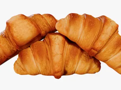 Realistic Butter Croissant 3D model