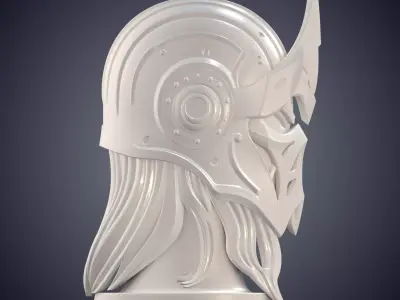 Sci-Fi Warrior Helmet Bust Miniature PM-885 3D print model