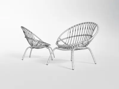 Wicker Chair Free 3D model