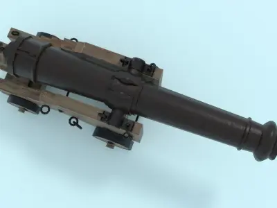 Colubrina Cannon 32lb Low-poly 3D model