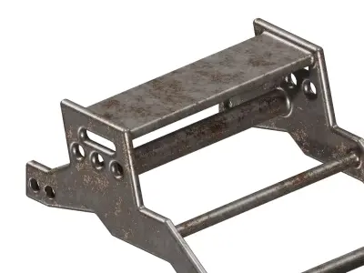 Rusty Automotive Chassis Frame 3D model