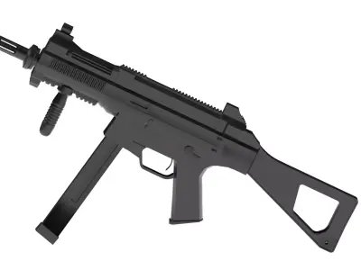 Ump5 Gun Free low-poly 3D model