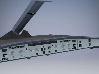 Airbus A320 Flight Control Unit for Captain and First Officer 3D model