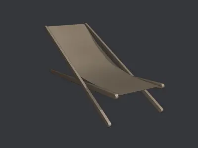 Low Poly Beach Chair Low-poly 3D model