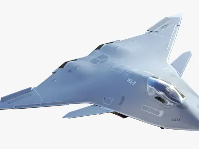 Future Fighter Jet 2050 3D model