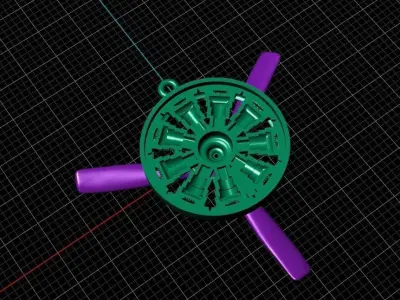 Plane engine 3D print model