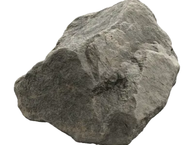  Cool Toned Lightly Ridged Low Large Rock Boulder Model 