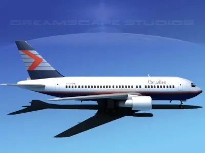 Boeing 767-100 Canadian 3D model