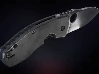 Tactical and survival knife game-ready 3D model Low-poly 3D model