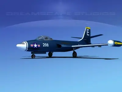 McDonnell F2H2 Banshee V06 3D model