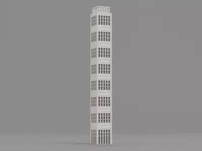 Paper Skyscraper V1 Low-poly 3D model