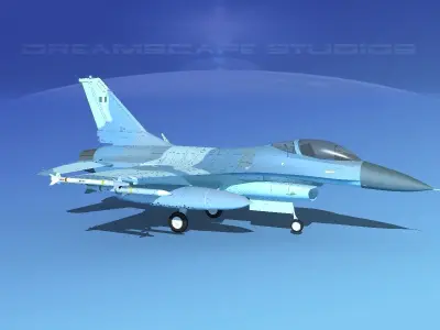 Gen Dyn F-16A Falcon V30 Greece 3D model