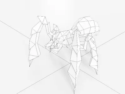  soldier Spider low poly 3d model  Low-poly 3D model