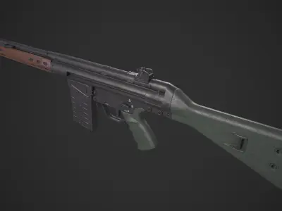 Heckler and Koch Gewehr 3 A3 Low-poly 3D model