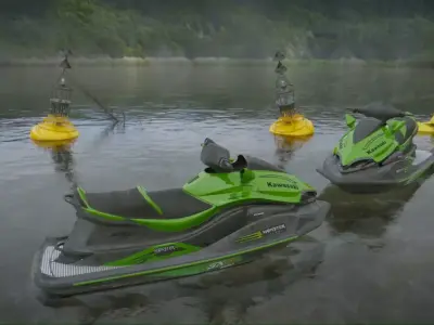 JetSki Scene Low-poly 3D model