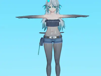 Angler Fish Musume Meroi VRChat VRM 3D model