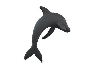 Dolphin Icon v1 001 Low-poly 3D model
