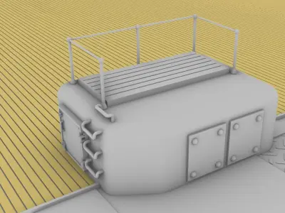 A small superstructure at the bow of Yamato 3D print model