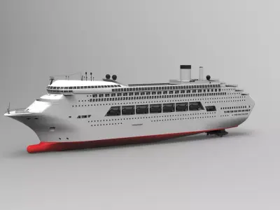  Cruise ship passenger ship 3D model