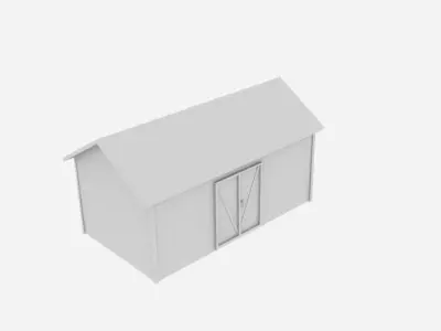 Middle barn  Free low-poly 3D model