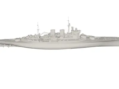 Military ship 3D model