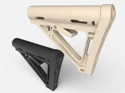 Magpul MOE Carbine Stock Low-poly 3D model