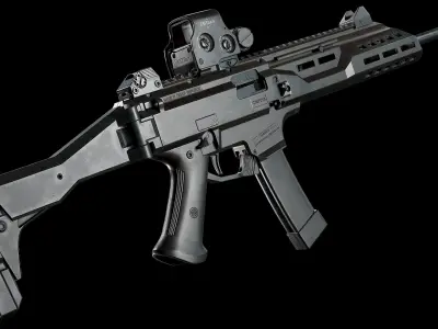 CZ Scorpion EVO 3 Low-poly 3D model