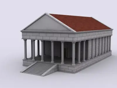 Rome house Low-poly 3D model