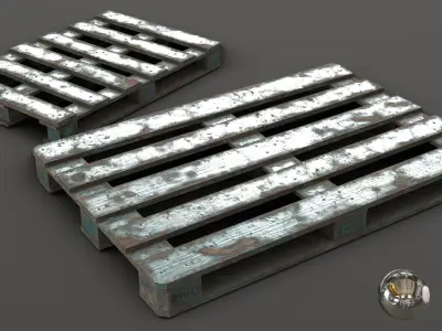 Euro Pallets Assets 02 Low-poly 3D model