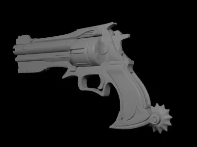 Overwatch McCree Peacekeeper gun 3D Free 3D model