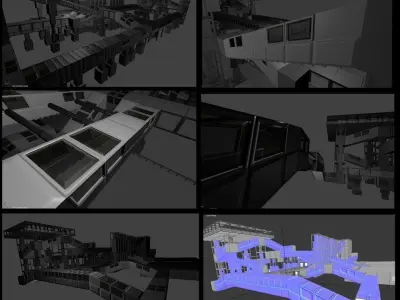 Construction-Set Blender Game Engine Free low-poly 3D model