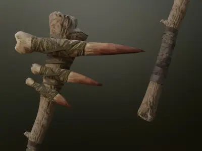 Club Weapon Free low-poly 3D model