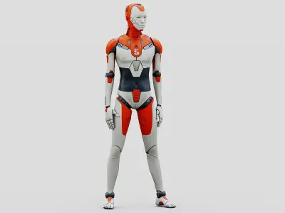 HUMANOID ORPHEUS-F  Rigged for Unreal Engine - Unity - MIXAMO 3D model