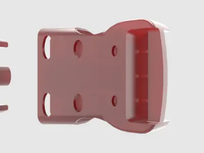 Buckles two plastic brackets 3D model