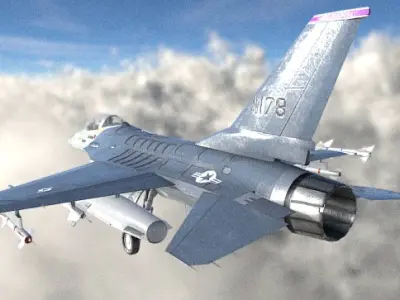 F-16 Fighting Falcon Fighter Jet 3D model
