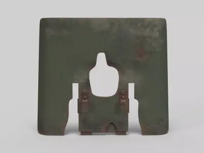 MG08 Machine Gun Shield 3D model