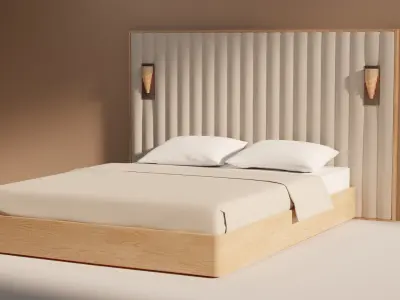 Bed 01 Free low-poly 3D model