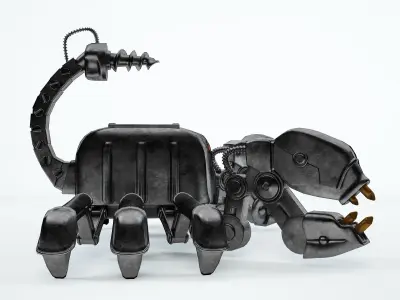 Scorpion robot Low-poly 3D model
