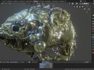 thai style art fish 3D model